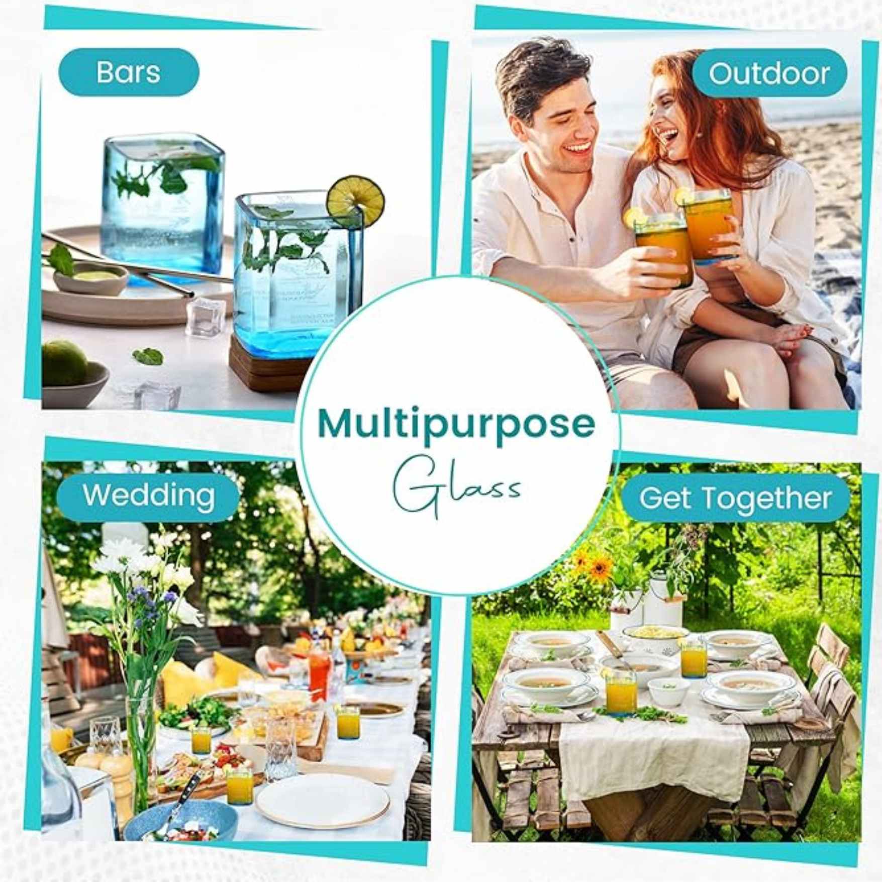 Kavi Bombay Sapphire Glasses (Set of Two)