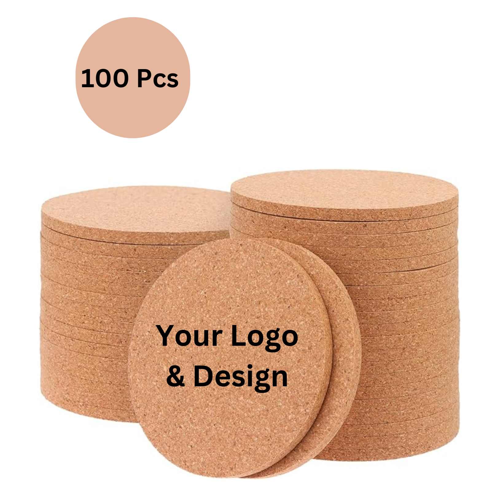Customized Cork Coasters ( 100 pcs)