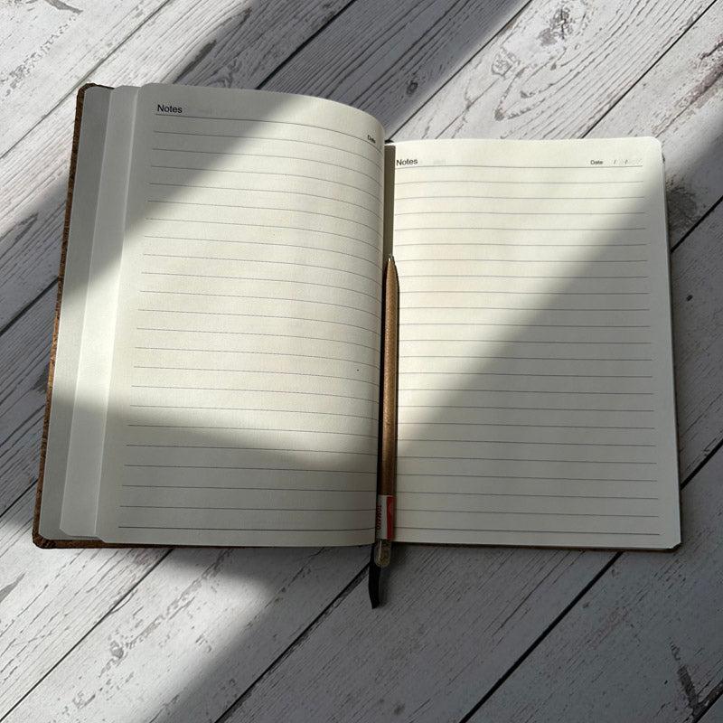 customised cork diary with seed pen & Pencil