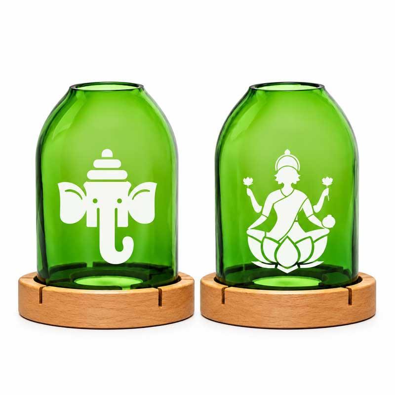 Laxmi Ganesha Tea Light Holders
