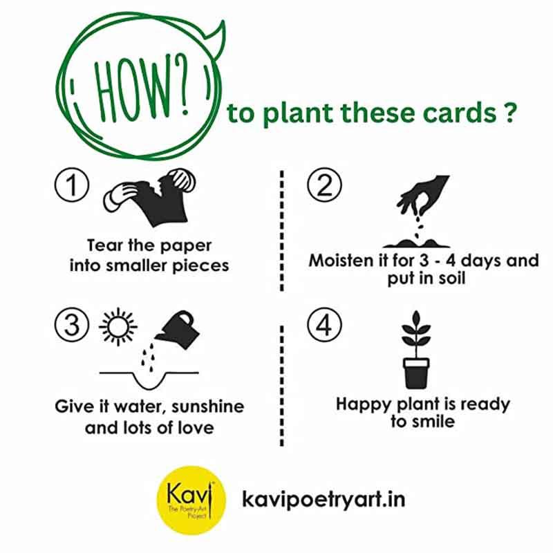 Customised Plantable Cards A6 with Kraft Paper Envelopes (Set of 25 )