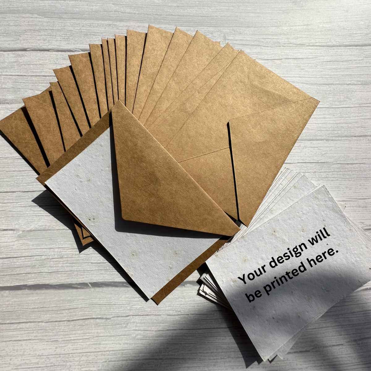 Customised Plantable Cards A6 with Kraft Paper Envelopes (Set of 25 )