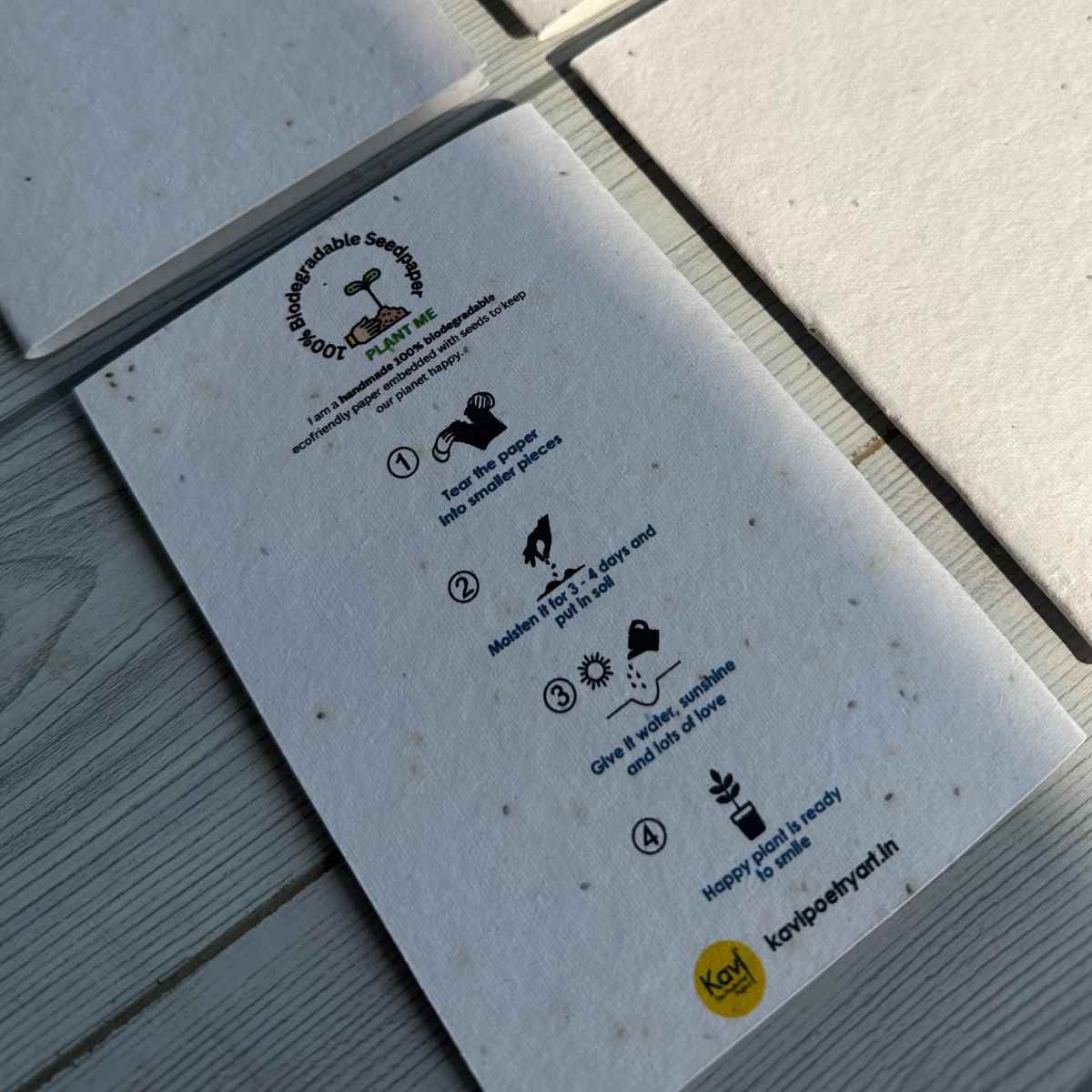 Pink Flowers Thank You Seed Paper Cards (Set of 12)