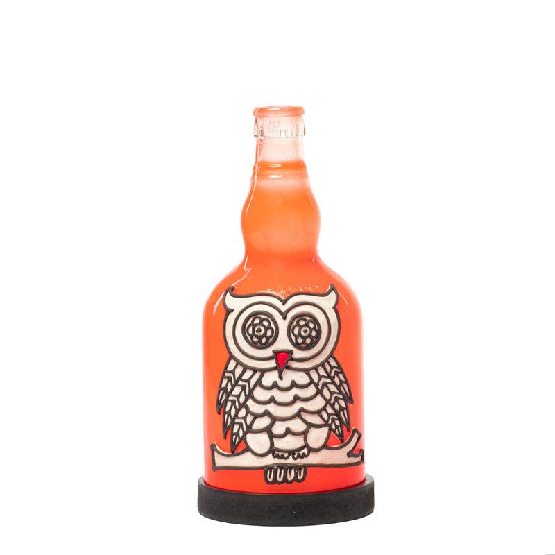 Black & White Owl Handmade Inlit (Orange)