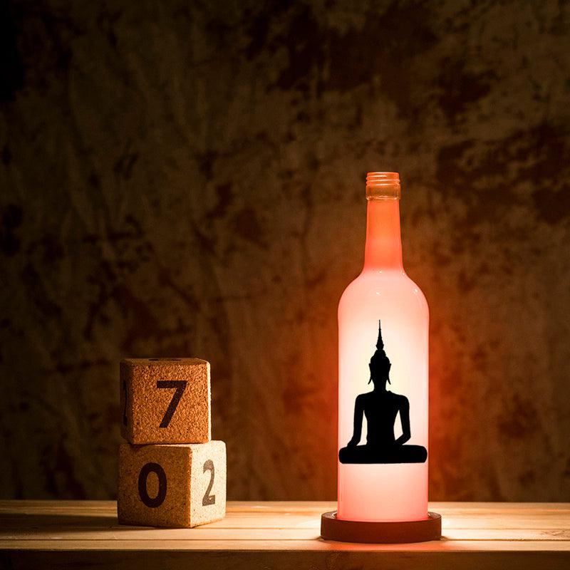 Buddha Inlit Lamp (Orange)