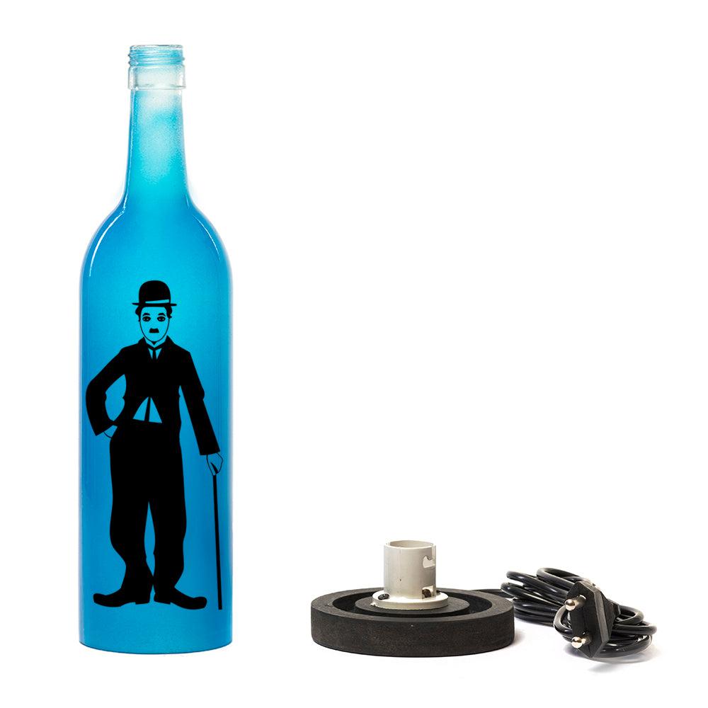 Charlie Chaplin Inlit Lamp (Blue)