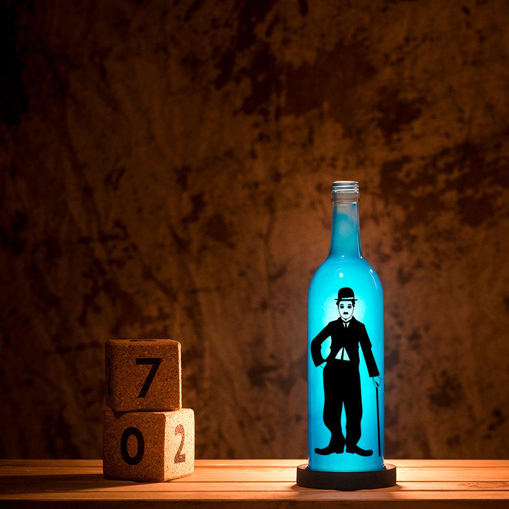 Charlie Chaplin Inlit Lamp (Blue)