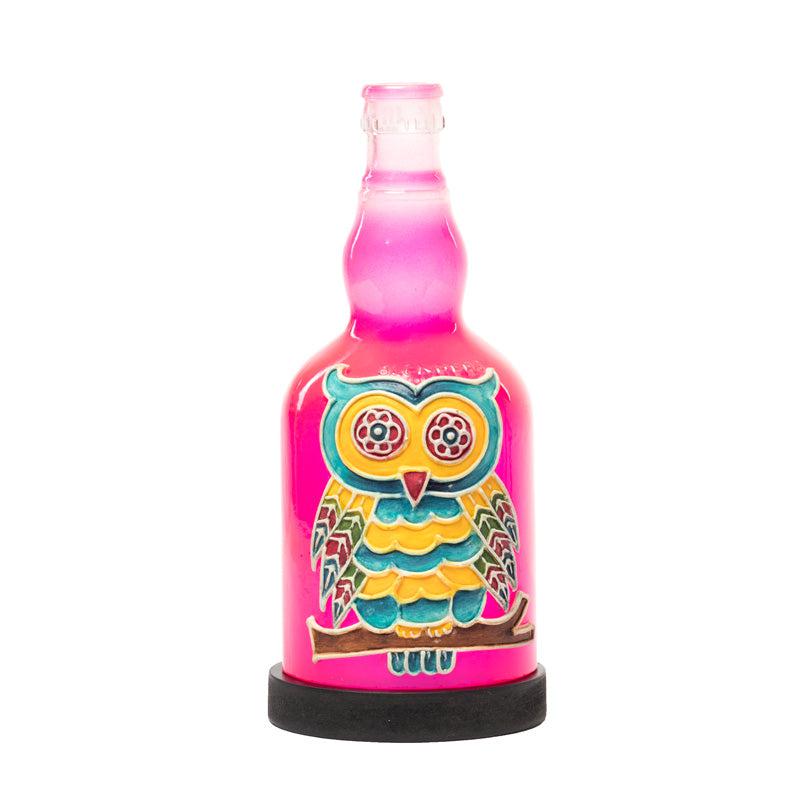 Colorful Owl Handmade Inlit (Pink)