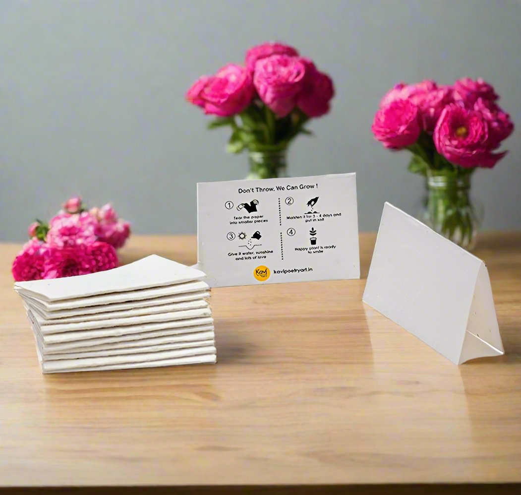 DIY Seed Paper Cards with Envelopes (Set of 25)