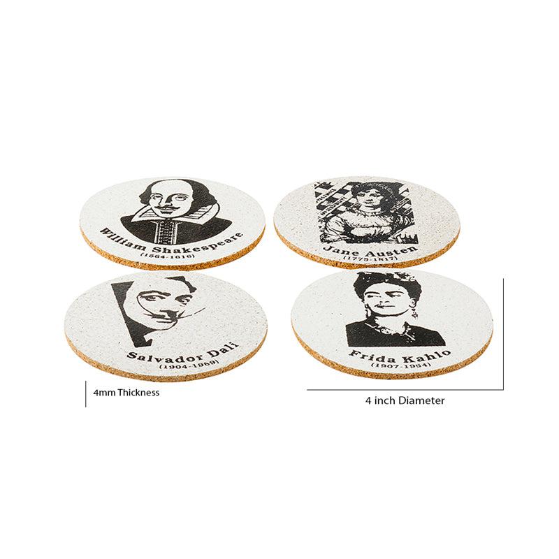 Faces of Fire Cork Coasters Set