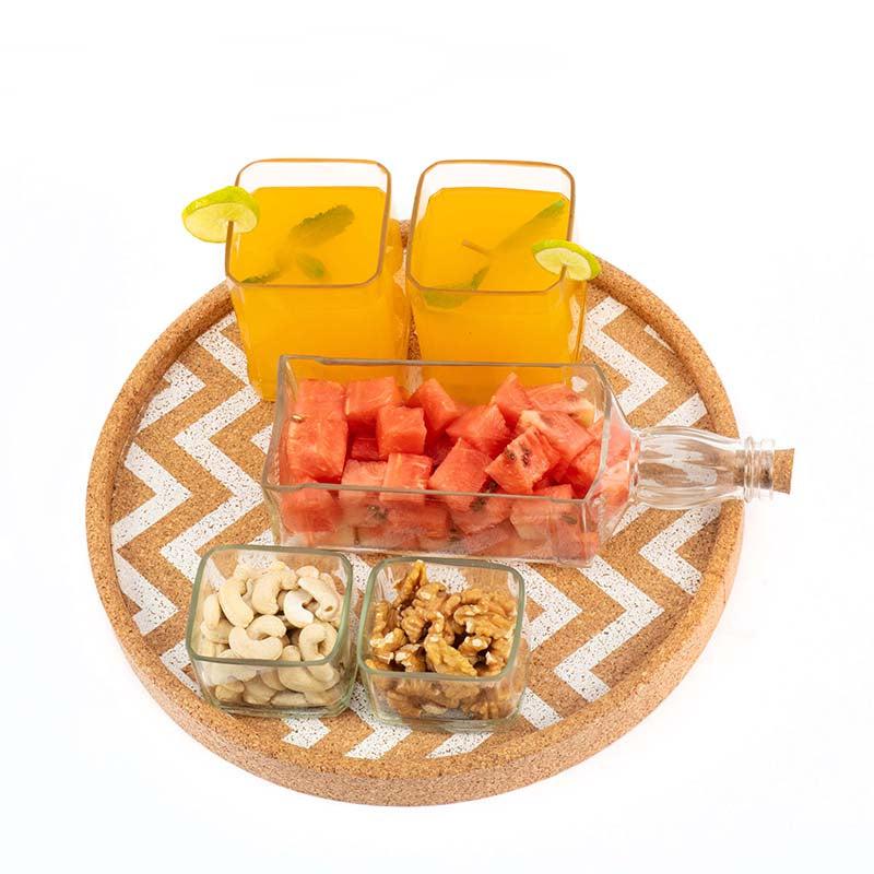 Jack Daniel Bottle Serving Set with Cork Tray