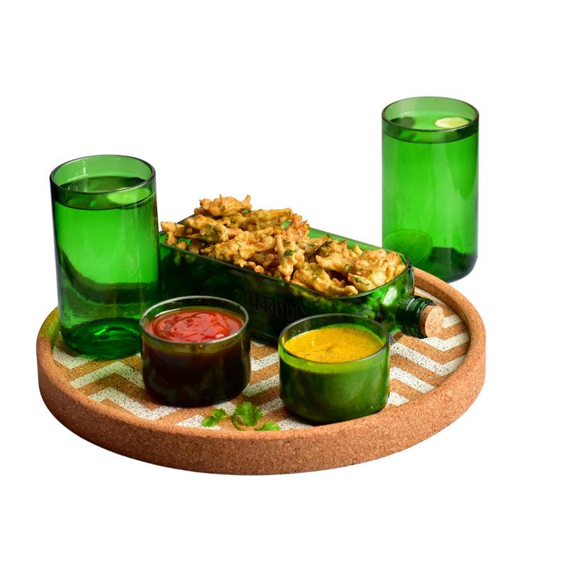 Kavi Jagermeister Bottle Serving Set With Cork Tray