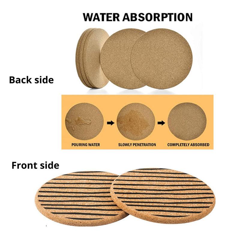 Kavi Lines Cork Trivets (Set of 2)