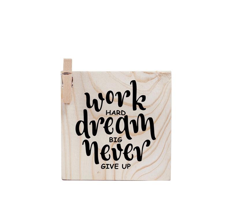 Never give up Table Photo Frame