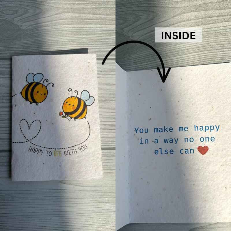 Plantable Love You Cards A6 with Kraft Paper Envelopes (Set of 4)