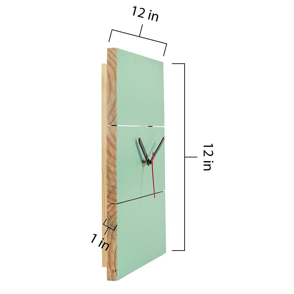 Personalised Reclaimed Wooden Clock- Sea Green