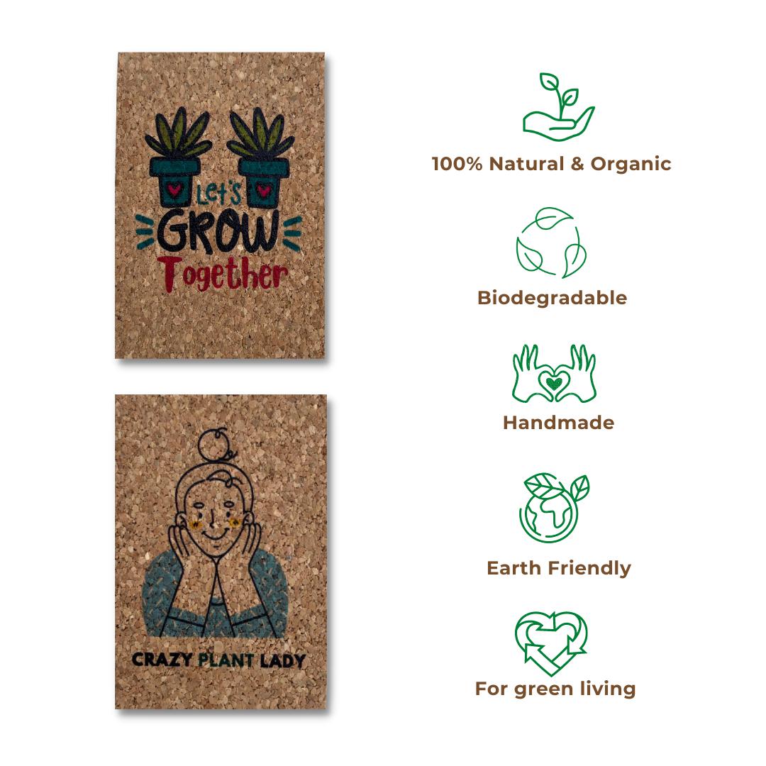 Cork Magnetic Planter for Indoor Plants ( Set of 2 )