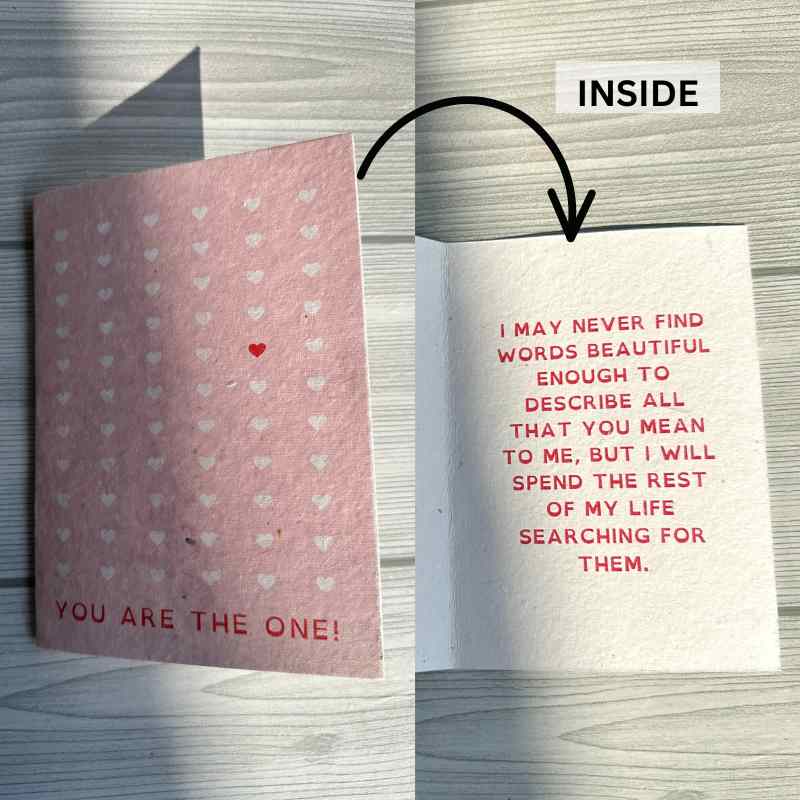 Plantable Love You Cards A6 with Kraft Paper Envelopes (Set of 4)