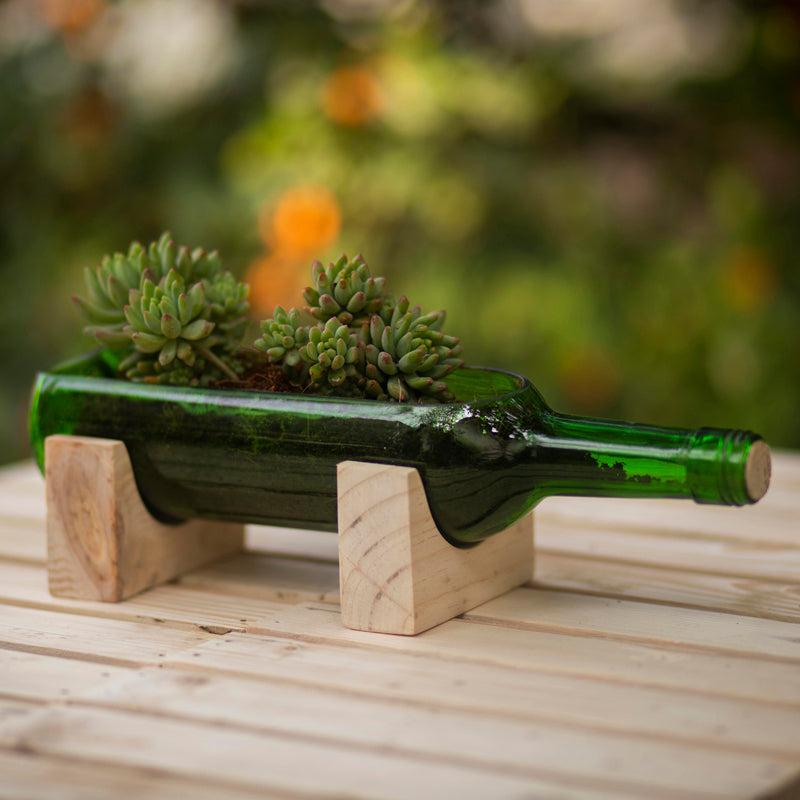 Stand-Up Bottle Planter - Beige