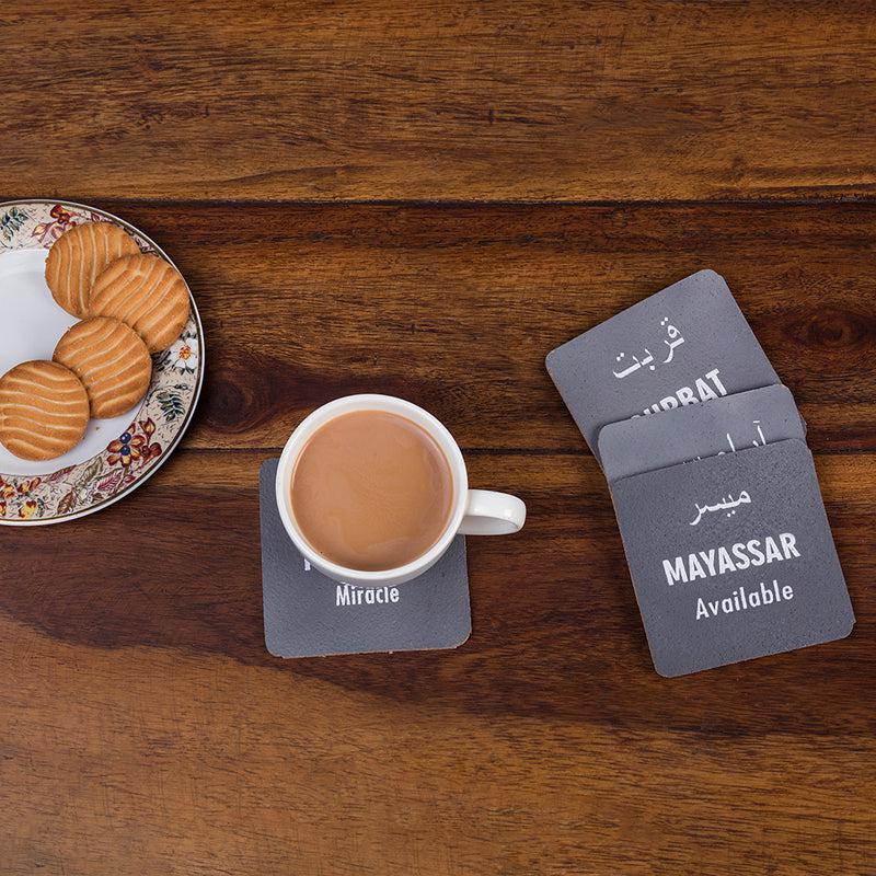 Urdu Series of Cork Coasters Set Kavi The PoetryArt Project