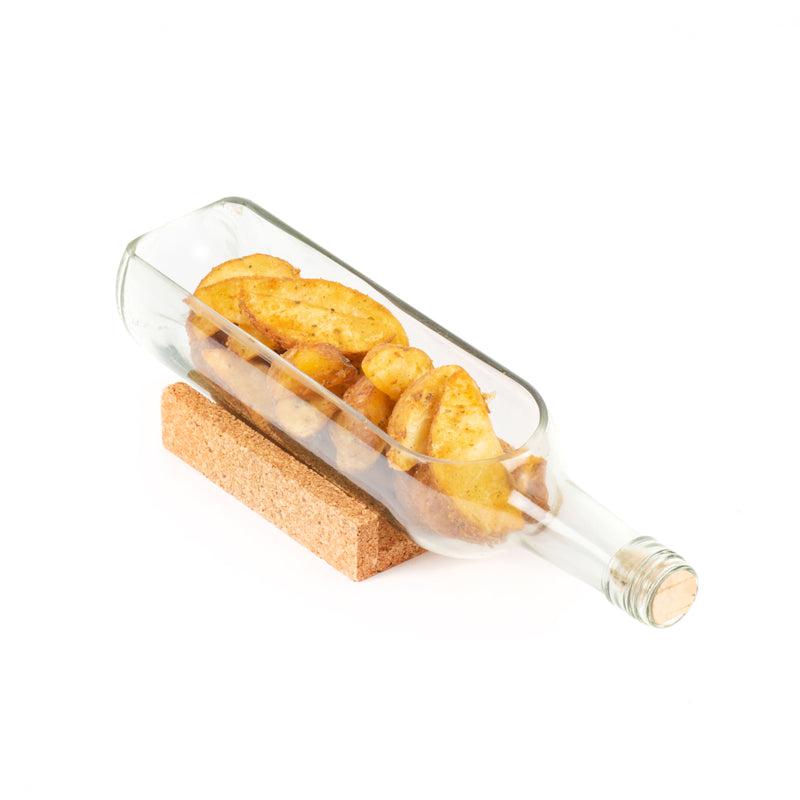 Wine Bottle Platter (clear) With Glasses