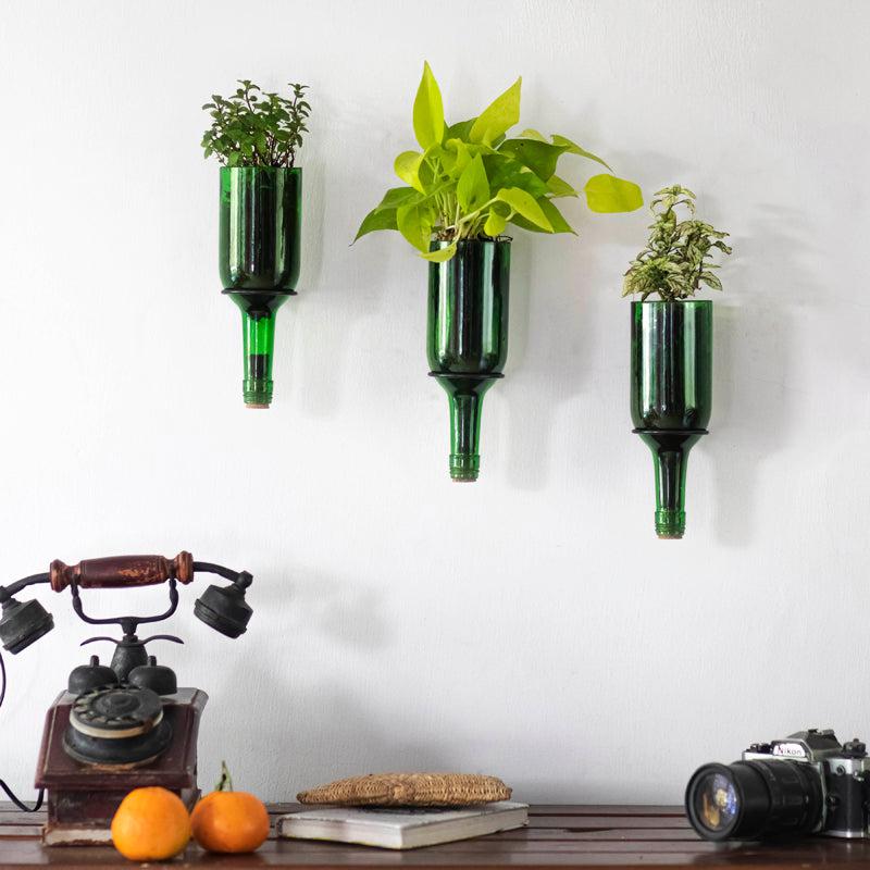 Wine Planters with Iron Stand (Set of 3)