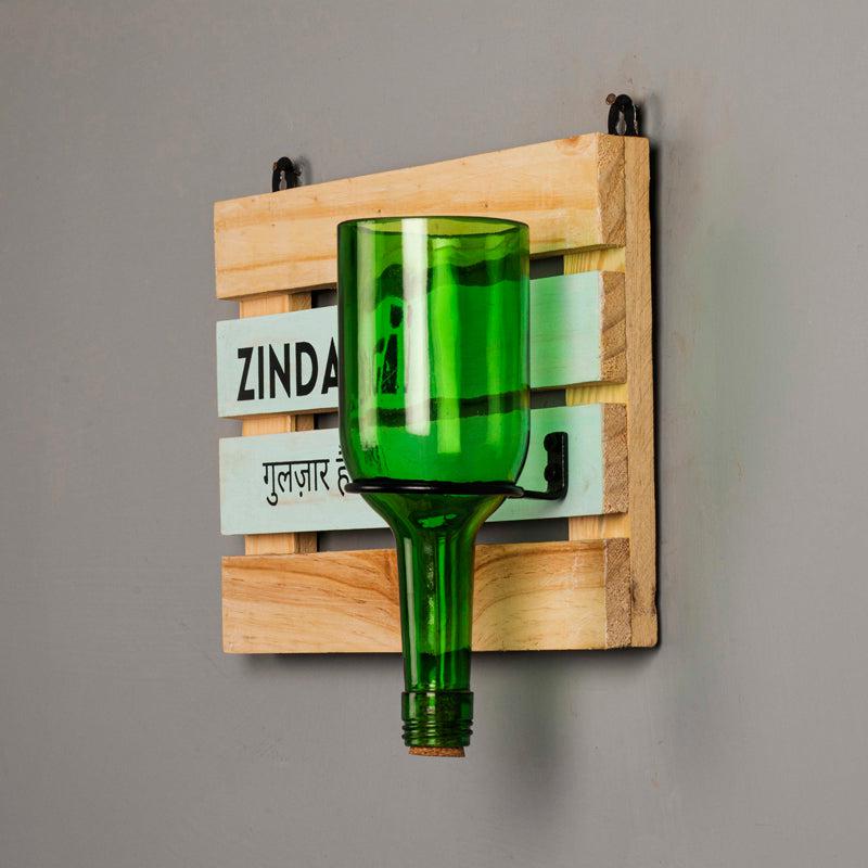 Zindagi Board with Wine Planter