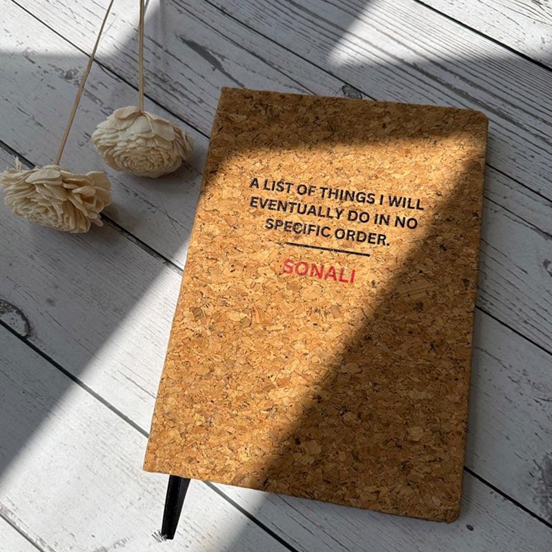Personalized Cork Notebook With Seed Pen