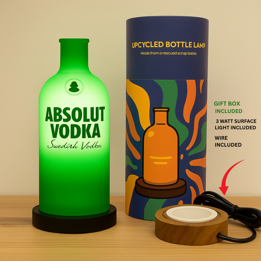 Absolut Inlit Lamp (Green)