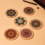 Colorful Mandala cork coasters (Set of 6)