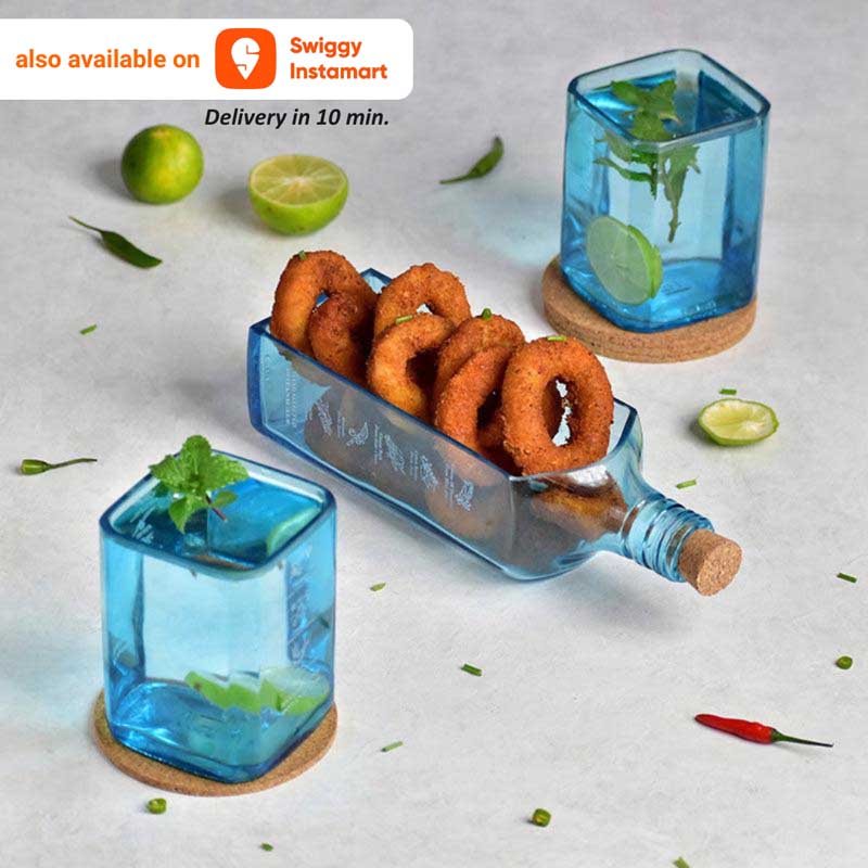 Bombay Sapphire Platter With Glasses