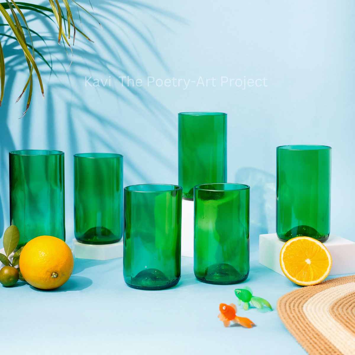 Upcycled Wine bottle glasses (Set of SIX)