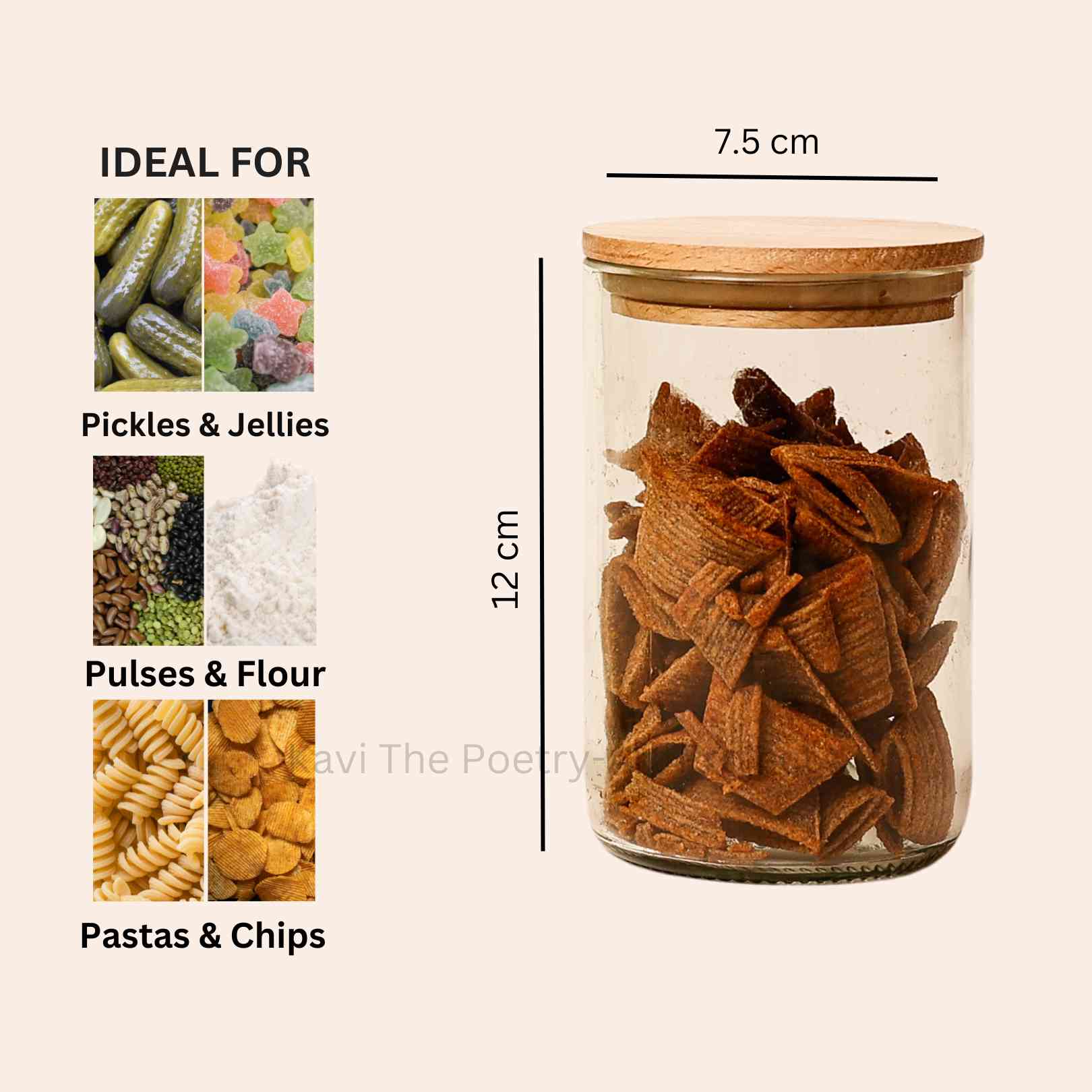 Kavi Transparent Wine Bottle Jars (Set of Four)