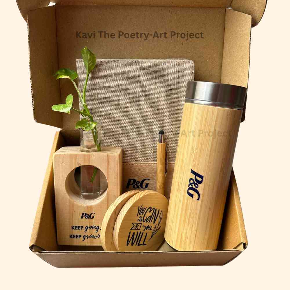 Customised bamboo gift hamper