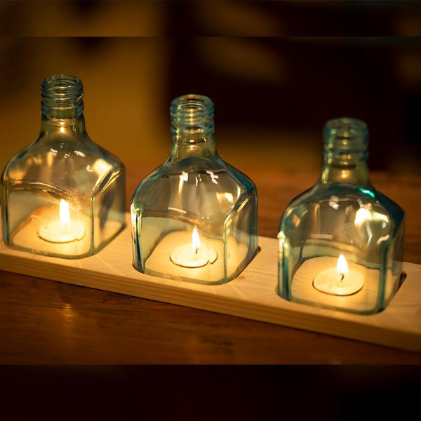 Upcycled Bottle Tea Light Holder