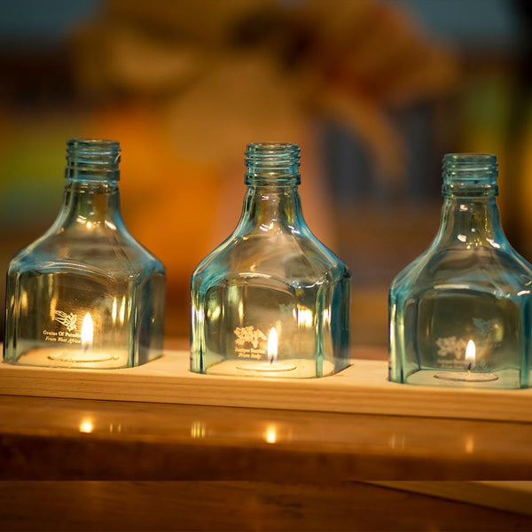 Upcycled Bottle Tea Light Holder