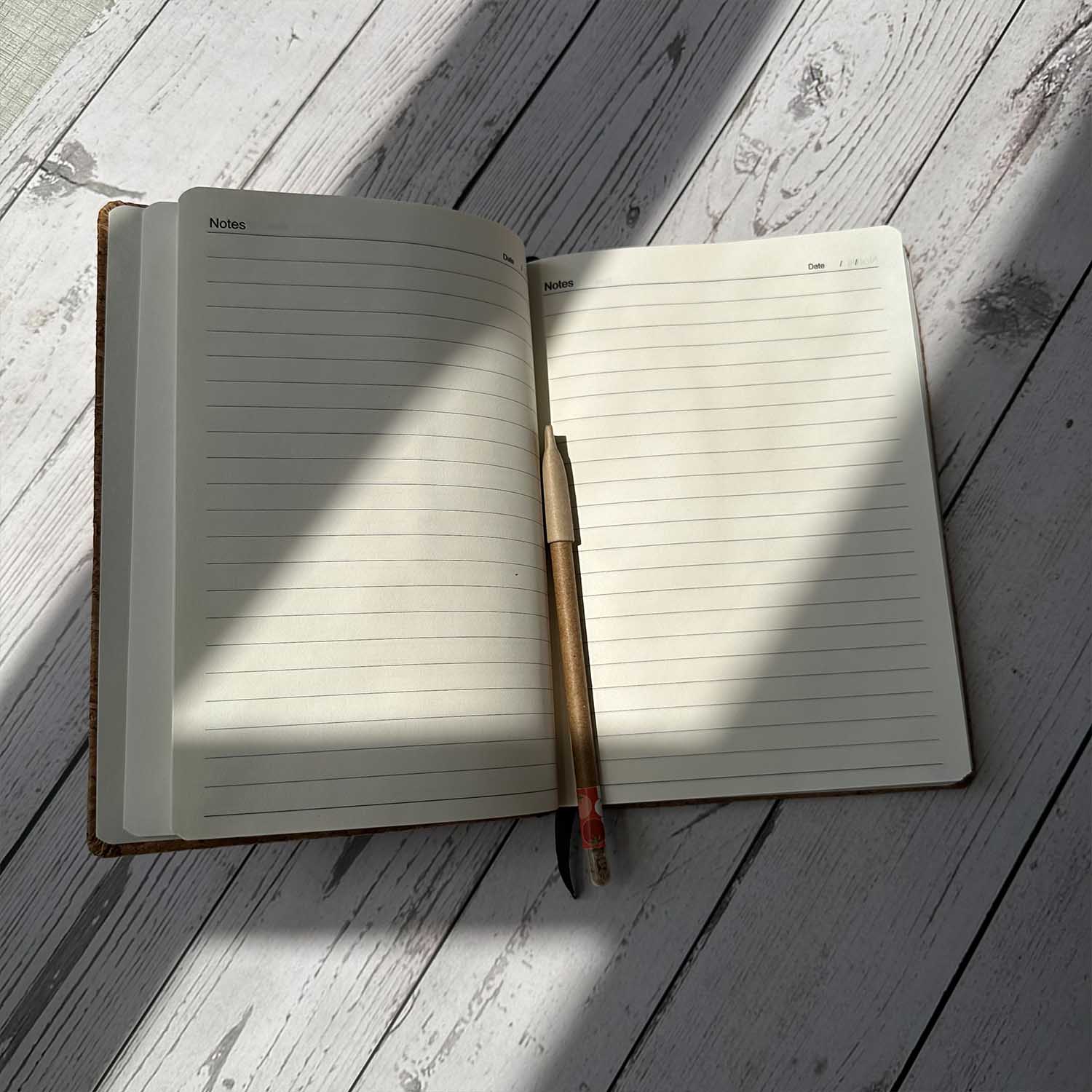 Mind Is Like a Parachute Cork Notebook