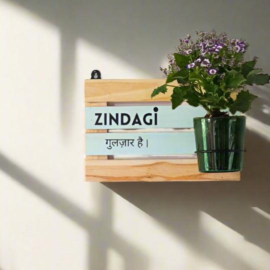 Zindagi Board with Vat69 Planter