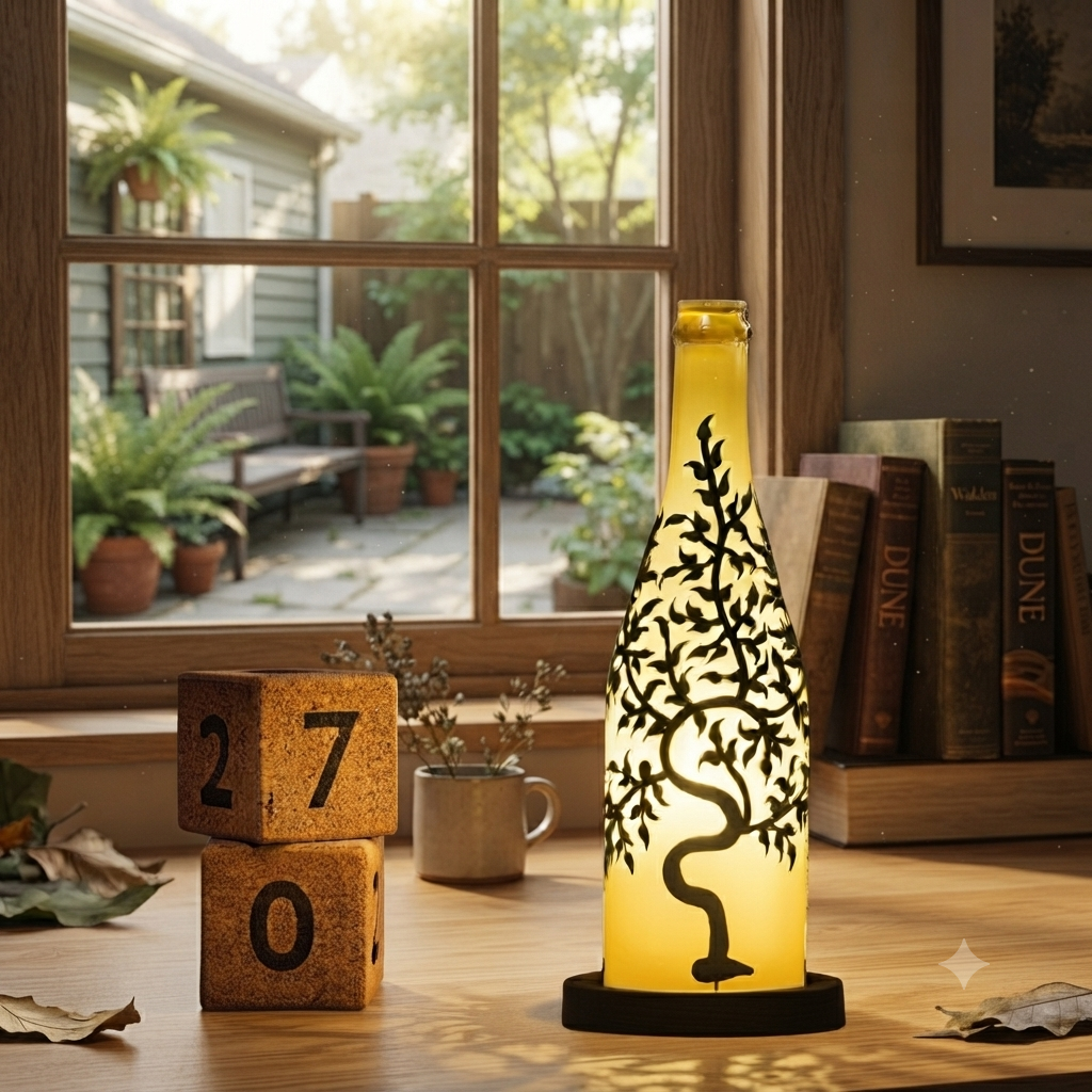 Handmade Tree Lamp (Yellow)
