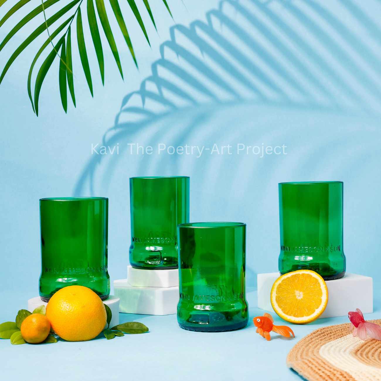 Jameson whiskey bottle glasses (Set of Four)