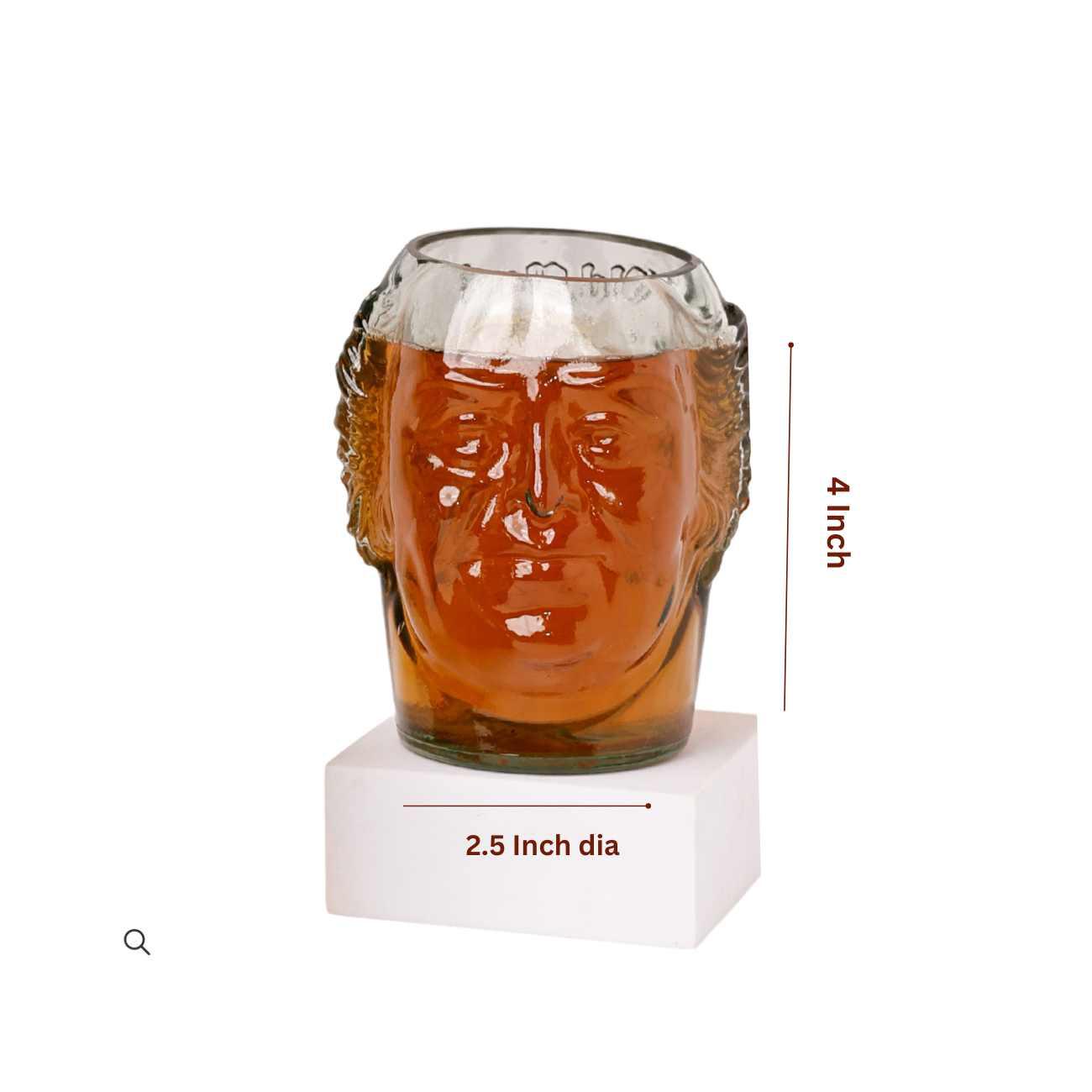 Kavi Poetry Art Small Old Monk Face Glasses 300ML (Set of 6)
