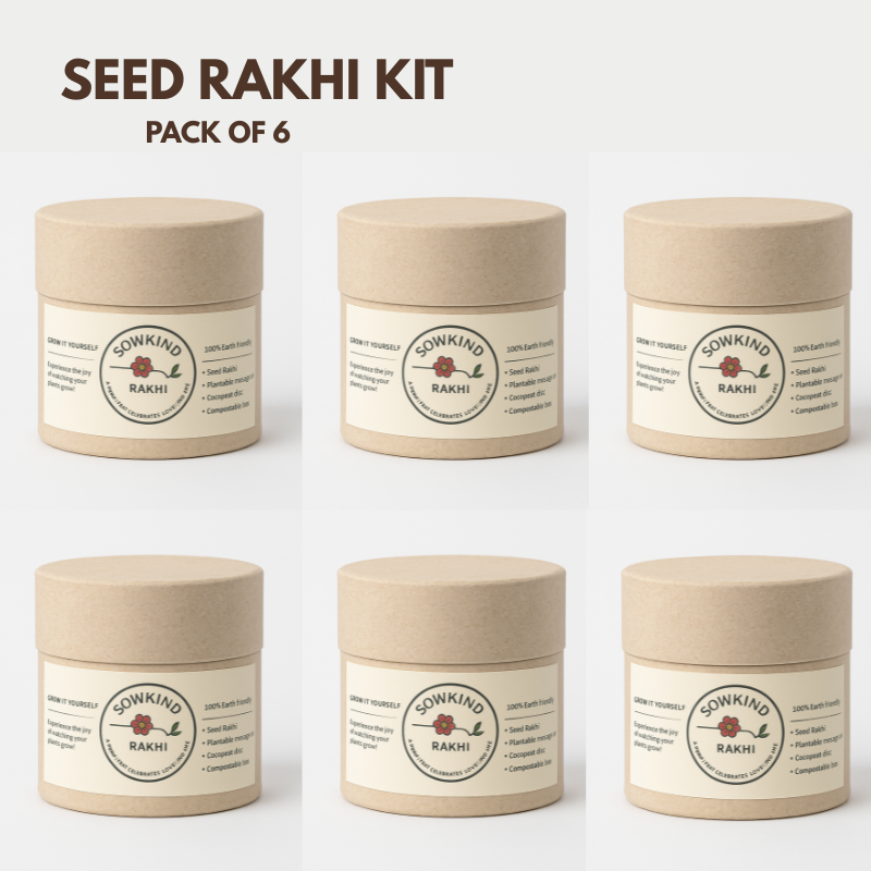 Plantable Seed Rakhi Kit ( Pack of 6 )