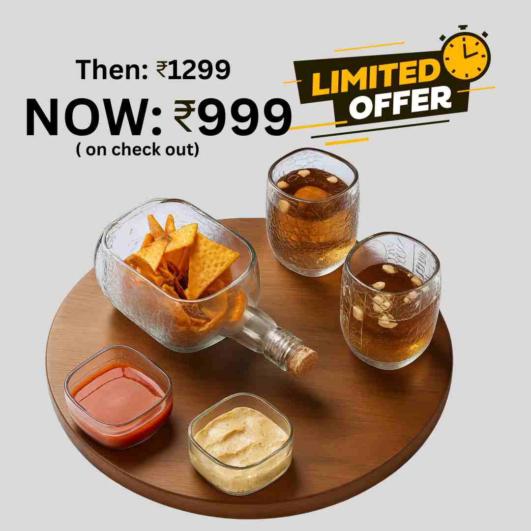 Old Monk Bottle Serving Set - Kavi The Poetry-Art Project