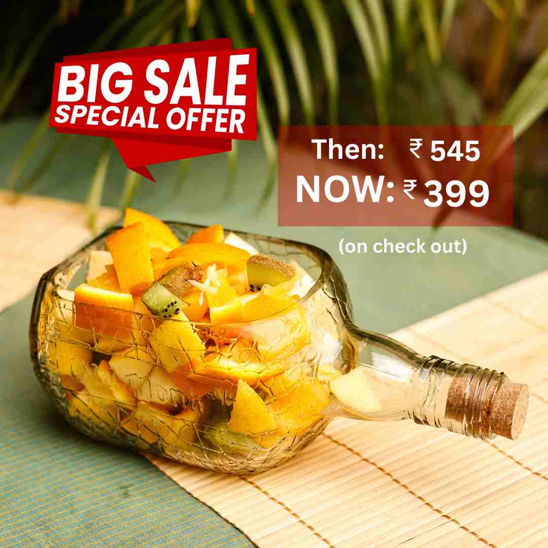 Old Monk Bottle Platter - Kavi The Poetry-Art Project