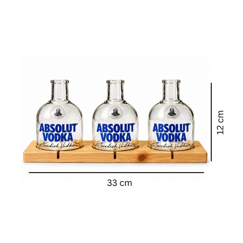 Upcycled Absolut Bottle Tea Light Holder