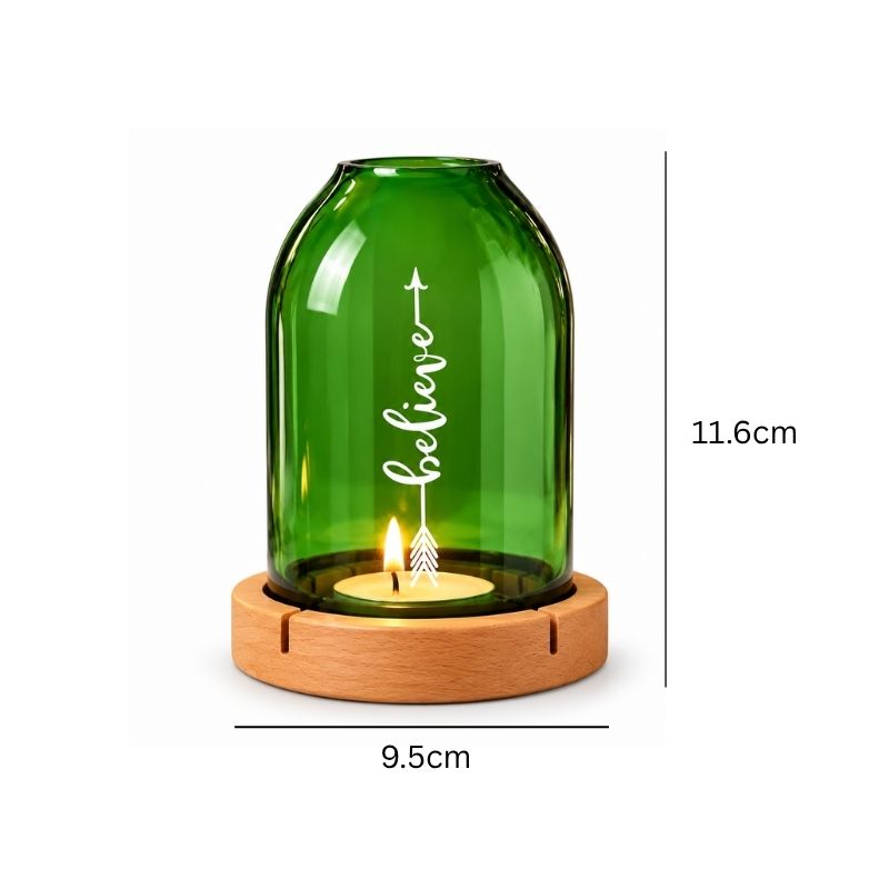 Upcycled Bottle Tea Light Holder Combo (Set of 4)