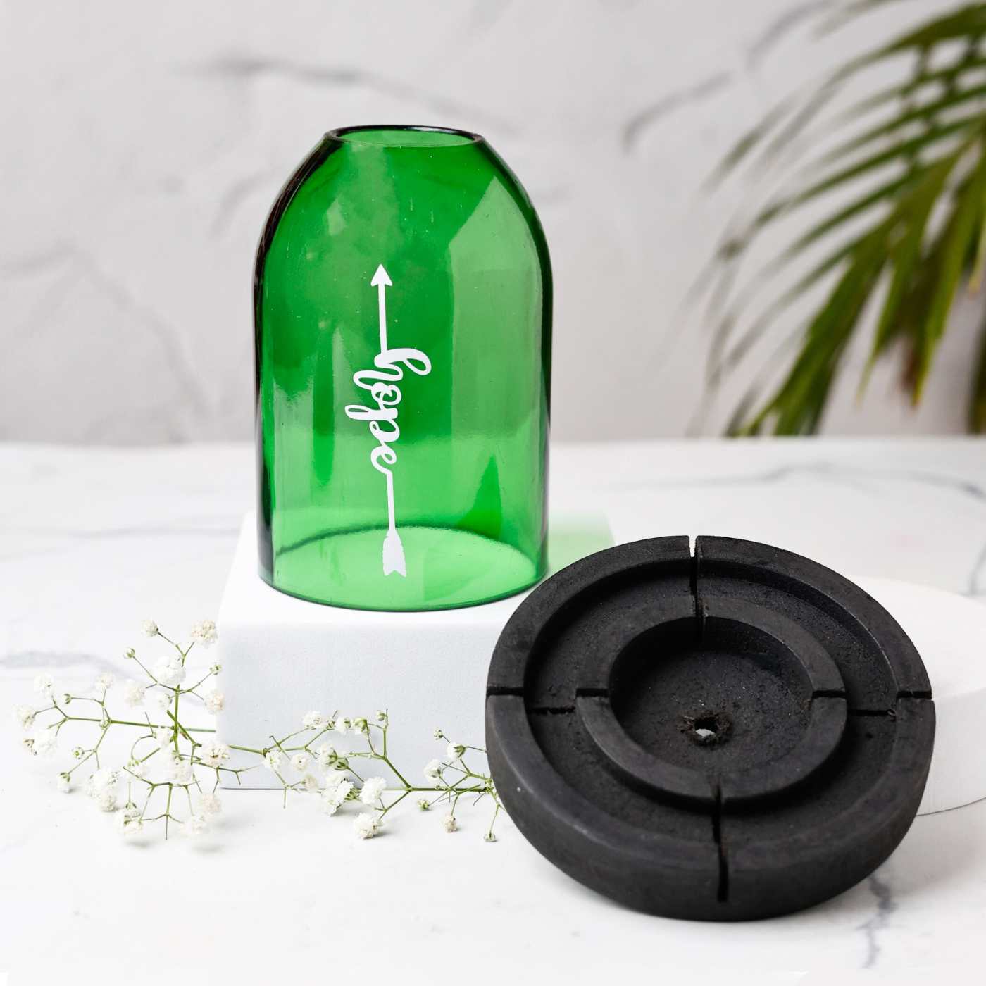 Upcycled Bottle Tea light holder