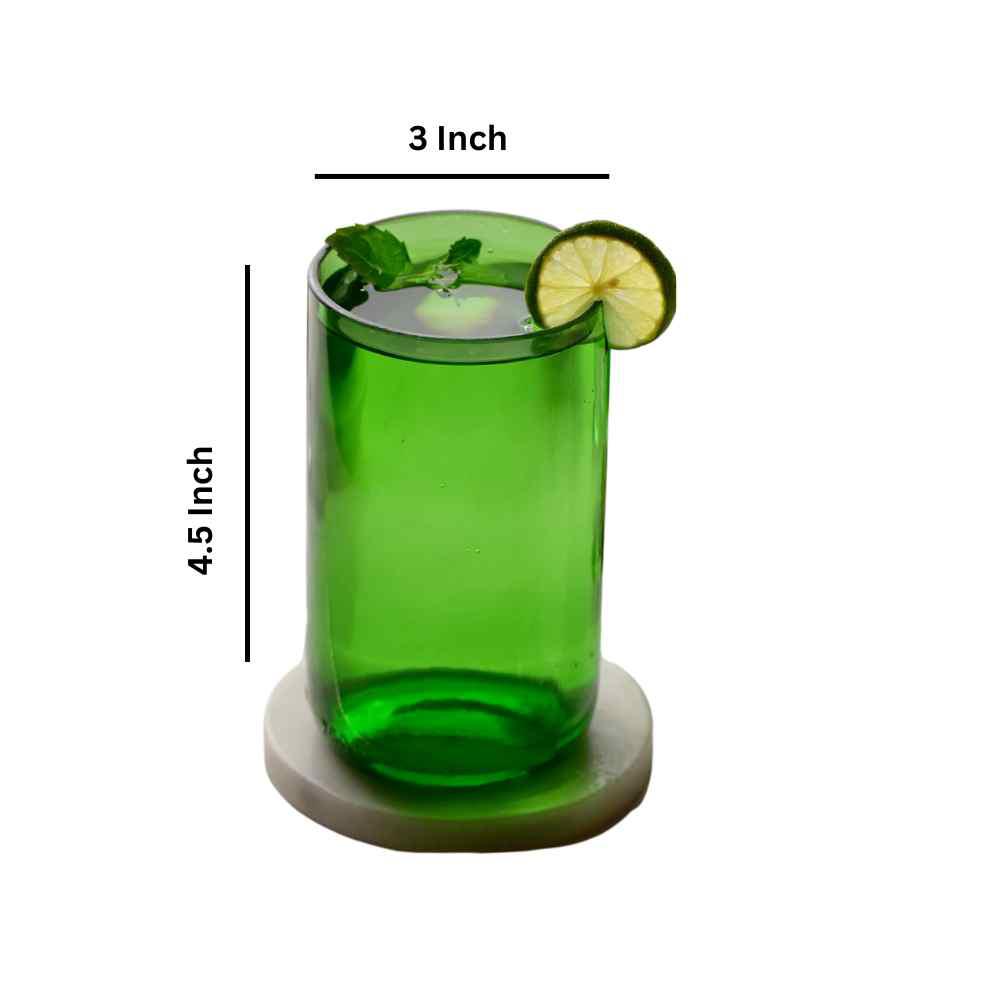 Green Wine Bottle Serving Set With Cork Tray