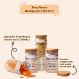 Eco friendly Grey Goose Bottle Jars (Set of Four)