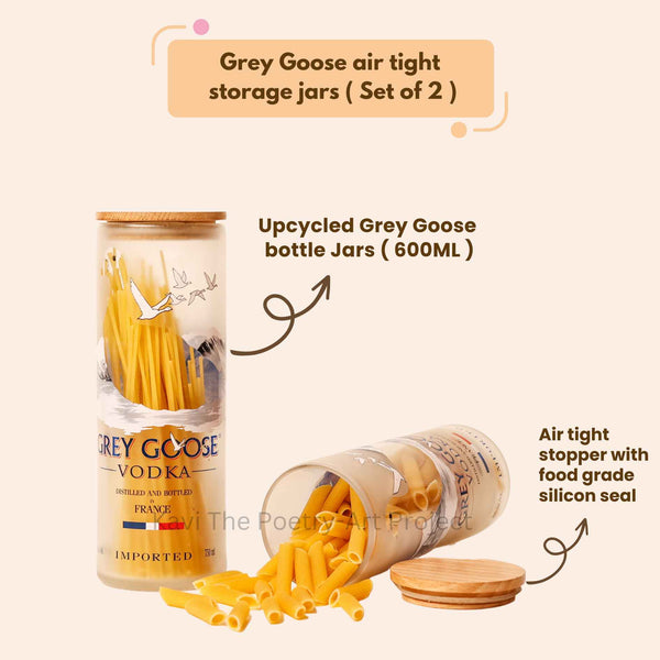 Kavi Grey Goose Airtight Big Jars (  set of Two )